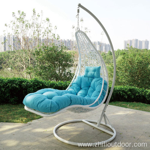 Rattan Cane Furniture Metal Egg Hanging Swing Chair